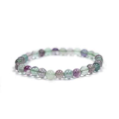 Bracelet en Pierres Boules de Fluorine Multicolore (8 mm)