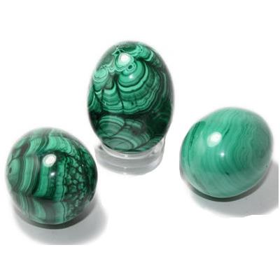 Malachite Oeuf en Pierre 5 à 6 cm avec Socle