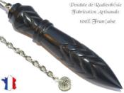 Pendule de Thot Plombé en Bois d'Ebène du Gabon Pièce Unique N°THOEBPLPT- 211