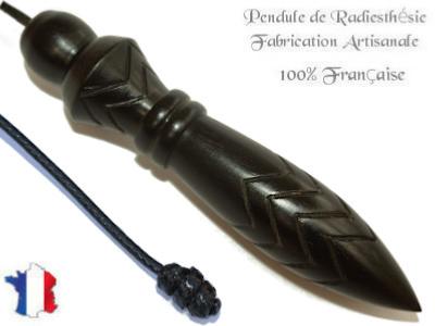 Pendule de Thot Plombé en Bois d'Ebène du Gabon Pièce Unique N°THOEBPLPTC- 236