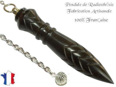 Pendule de Thot Plombé en Bois d'Ebène du Gabon Pièce Unique N°THOEBPLPTCF- 242
