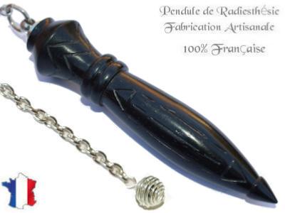 Pendule Atlante Plombé en Bois d'Ebène du Gabon Pièce Unique N°ATLAEBPLTH-18