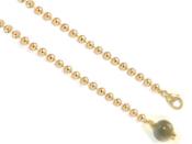Chaîne à Billes Pour Pendule en Acier inoxydable Dorée et Perle en Labradorite de 8mm