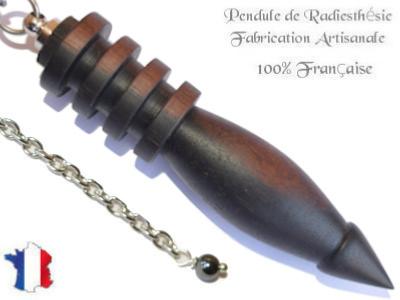 Pendule Divinatoire Djed en Bois d'ébène de Macassar Pièce Unique N°DJMAC-3