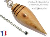 Pendule Goutte en Bois de Genévrier Pièce Unique N°GOUGEN-2