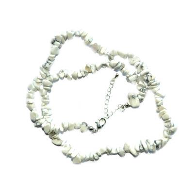 Howlite Blanche Collier en Pierre Baroque