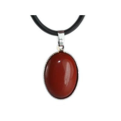 Jaspe Rouge Pendentif Cabochon Ovale 18X13 mm