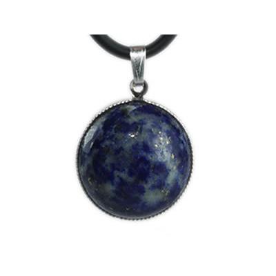 Pendentif Cabochon Pierre Ronde 18 mm en Lapis Lazuli