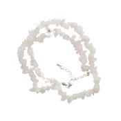 Quartz rose Collier en Pierre Baroque