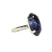 Bague Cabochon Ovale en Sodalite 25X18 mm sur Argent 925