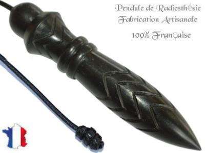 Pendule de Thot Plombé en Bois d'Ebène du Gabon Pièce Unique N°THOEBPLPTC- 244