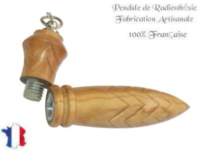 Pendule Egyptien Thot en Bois d'Olivier Gravé avec Chambre Témoin Pièce Unique N°THOOLTM-6