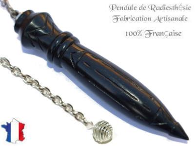 Pendule Atlante Plombé en Bois d'Ebène du Gabon Pièce Unique N°ATLAEBPLTH-17