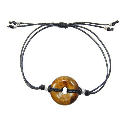 Bracelet Pi Chinois en Oeil de Tigre (2 cm)