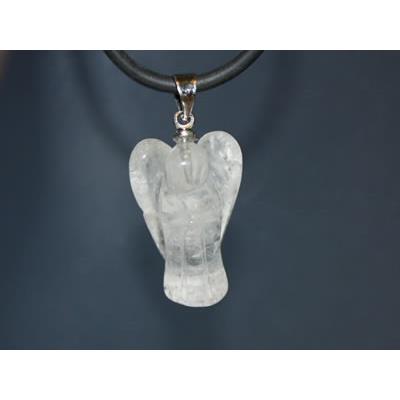 Cristal de Roche Pendentif Ange en Pierre (2 cm)