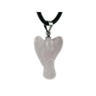 Quartz Rose Pendentif Ange en Pierre (2 cm)