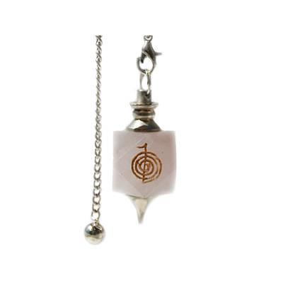 Pendule Reiki en Quartz Rose