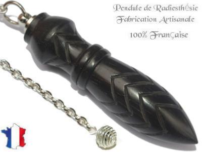 Pendule de Thot Plombé en Bois d'Ebène du Gabon Pièce Unique N°THOEBPLPTT- 213