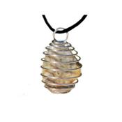 Agate Crazy Lace pendentif Cage Pierre Roulée