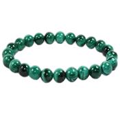 Bracelet en Pierres Boules de Malachite (8 mm)
