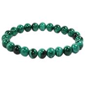 Bracelet en Pierres Boules de Malachite (8 mm)