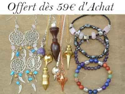  Une Paire de Boucles + Un Pendule +1 Bracelet Offert Dès 59 Euros d'achat Valable du 4 au 14 Mars 2026 (22h00) Modèles Selon Disponibilité