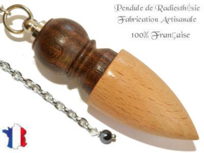 Pendule Celte Création en Bois de Louro Preto et Bois de Hêtre Piéce unique N°CELLOHT-2