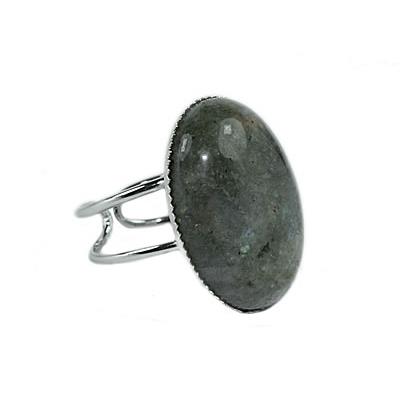 Bague en Labradorite Cabochon Ovale 25x18 mm