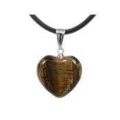 Pendentif Coeur en Oeil de Tigre 1,8 cm