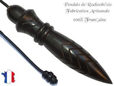 Pendule de Thot Plombé en Bois d'Ebène du Gabon Pièce Unique N°THOEBPLPTC- 249