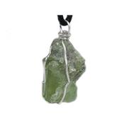 Pendentif Authentic en Pierre Brute Peridot et Argent 925