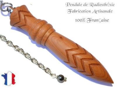 Pendule Egyptien Thot en Bois d'If Gravé Pièce Unique N°THOTIF-6