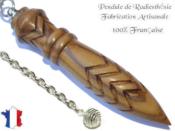 Pendule Egyptien Thot Plomb en Bois d'Olivier Grav Modle Unique NTHOOLPLPT-171