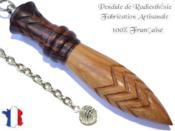 Pendule de Thot Plombé en Bois d'Olivier et Bois de Violette Pièce Unique N°THOOLVIOPL-7