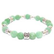 Bracelet en Pierres Boules Facettées d'Aventurine Verte (8 mm)