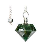 Orgonite Pendule Diamant et Cristaux d'Aventurine Verte