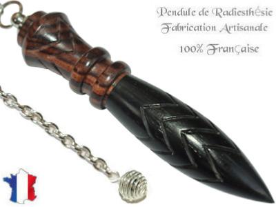Pendule de Thot Plombé en Bois d'ébène et Bois de Violette Pièce Unique N°THOVIOEBPL-7