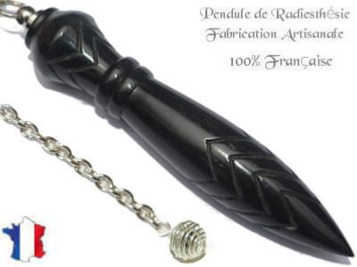 Pendule de Thot Plombé en Bois d'Ebène du Gabon Pièce Unique N°THOEBPLPTCF- 224