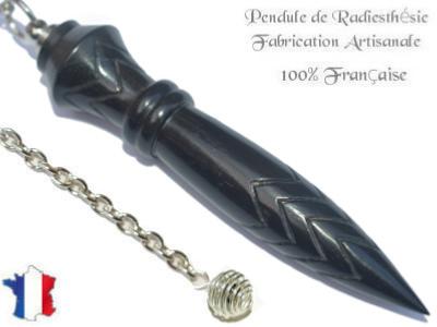 Pendule de Thot Plombé en Bois d'Ebène du Gabon Pièce Unique N°THOEBPLPTCF- 229