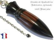 Pendule Amon Création en Bois débène et Bois de Violette Pièce Unique N°AMEBVI-2