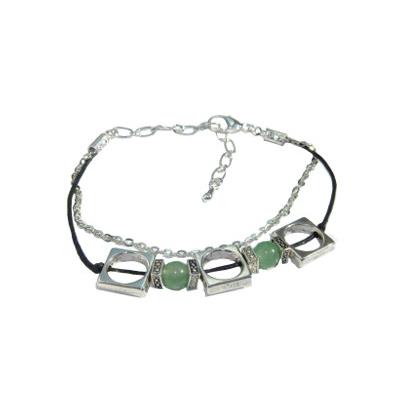 Bracelet Création en Pierres Boules d'Aventurine Verte (6 mm) Collection Enrica