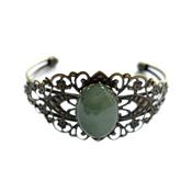 Bracelet en Aventurine Verte Cabochon Pierre Ovale 25x18 mm