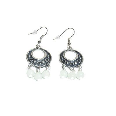 Boucles d'Oreilles Pierres Boules de Jade de Chine 6 mm Collection Emma