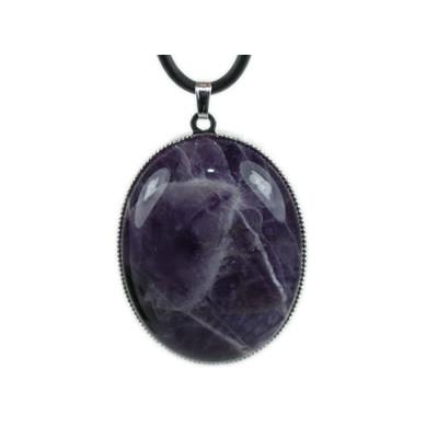 Améthyste Pendentif Cabochon Ovale 40x30 mm