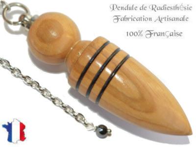 Pendule Celte Création en Bois d'Olivier Piéce unique N°CELOL-7