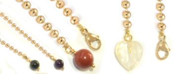 Chainettes  Billes Dore Pour Pendules de Radiesthsie 