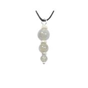 Pendentif Pierres Boules de Labradorite Perles Argent 925