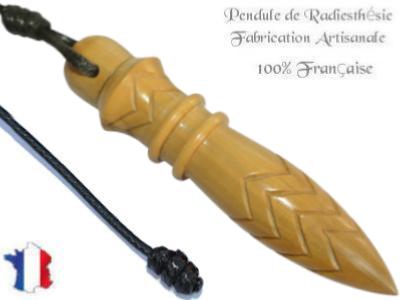 Pendule Egyptien Thot Plombé en Bois de Buis Gravé Pièce Unique N°THOBUPL-40