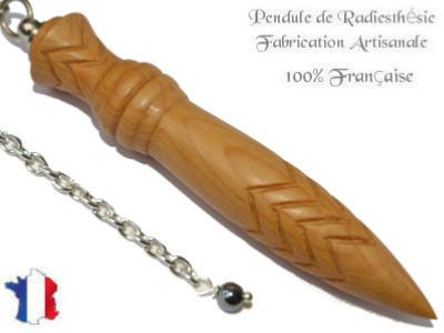 Pendule Egyptien Thot en Bois de Cèdre Rouge Gravé Pièce Unique N°THOCEDR-4