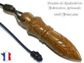 Pendule Egyptien Thot Plombé en Bois de Palo Santo Gravé Pièce Unique N°THOPALPLPT-59